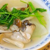 栄養満点☆　「牡蠣と大根の春雨スープ」